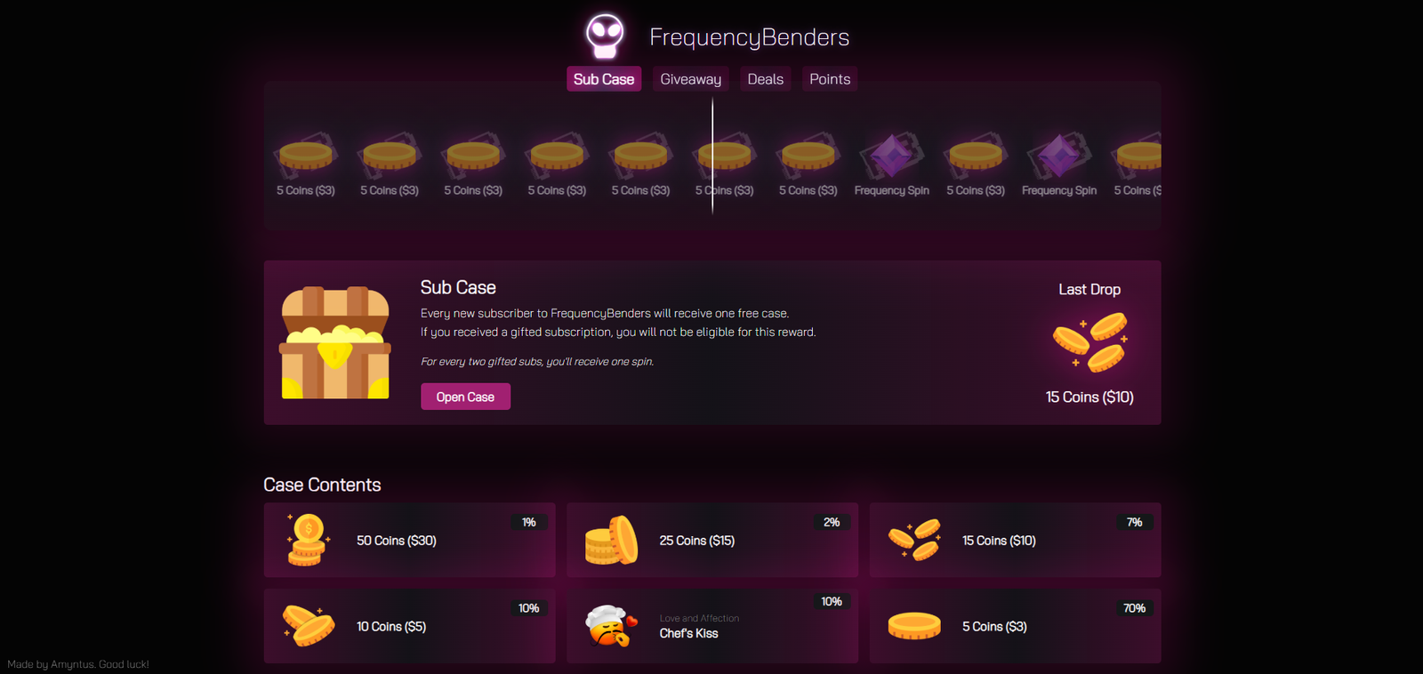 FrequencyBenders Sub Case Opener