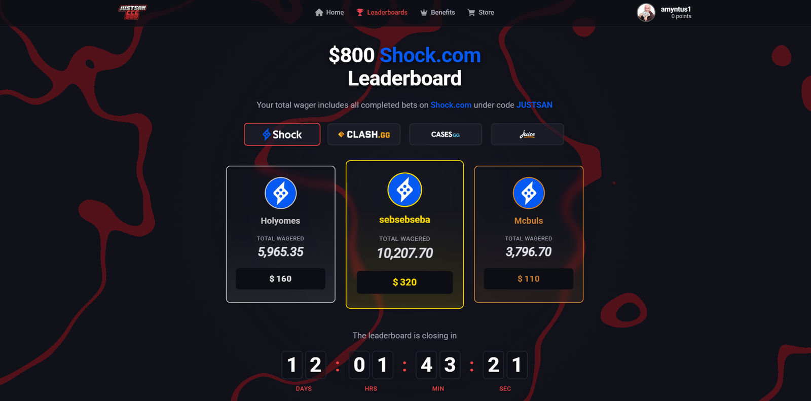 Main Leaderboard for JustSan