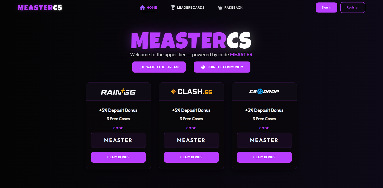 MeasterCS Main Website
