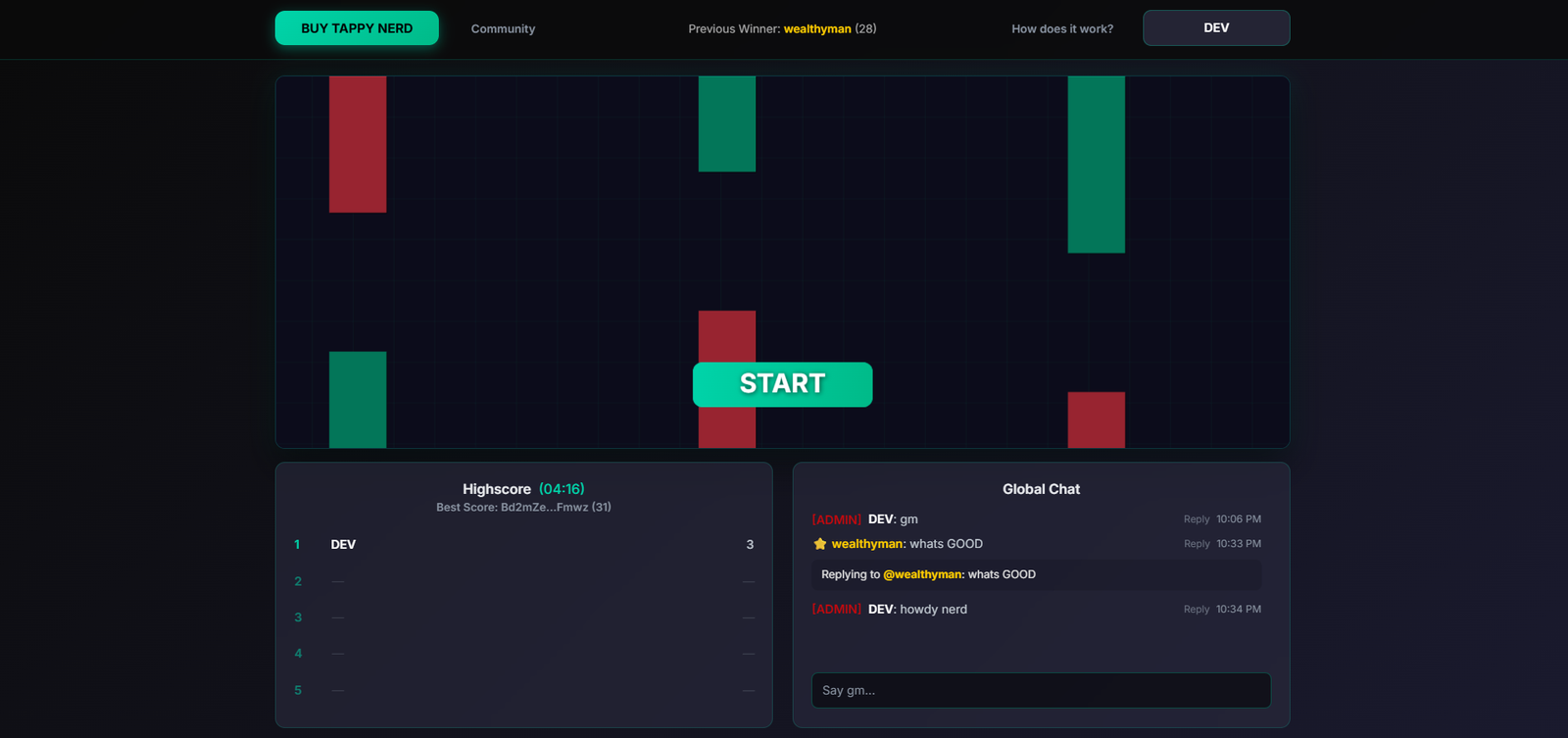 Tappy Nerd Memecoin Game